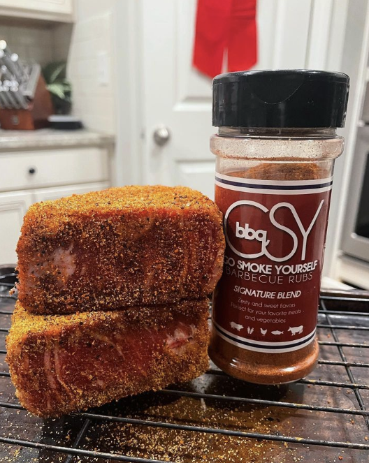 Elevate your BBQ game with Go Smoke Yourself's Signature Rub, a versatile blend that adds mouthwatering flavor to your meats. Discover our family recipe today!